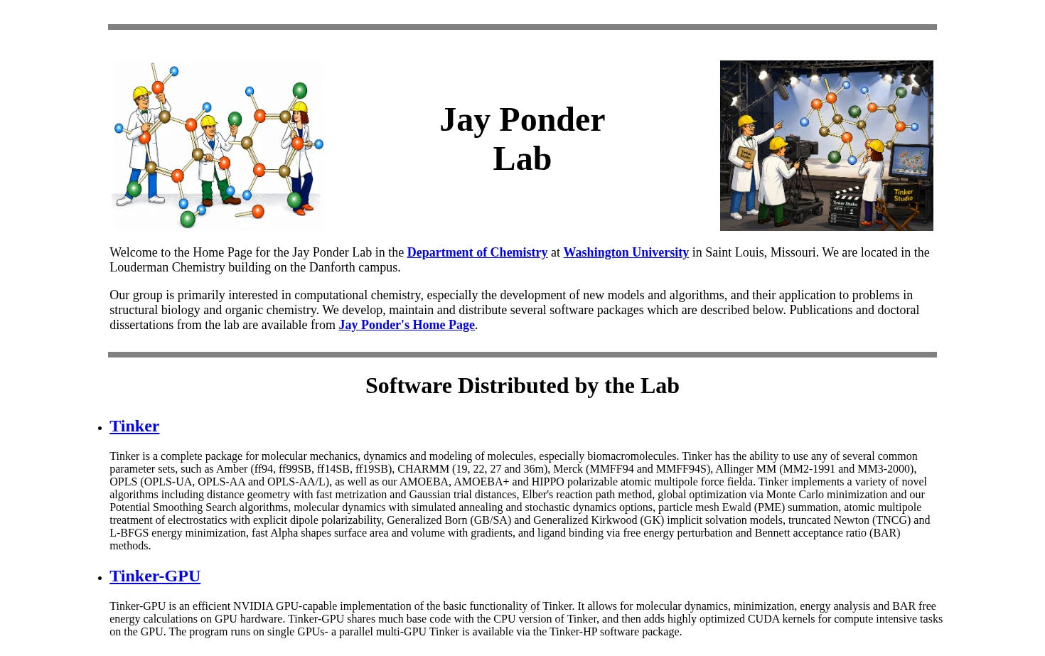 Jay Ponder Lab Home Page 页面快照